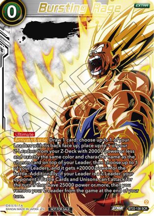 Image of Bursting Rage (Serial Numbered) (BT22-138) - Tournament Promotion Cards Foil