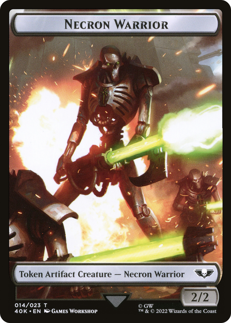 Image of Necron Warrior (T40K-014) - Warhammer 40,000 Tokens