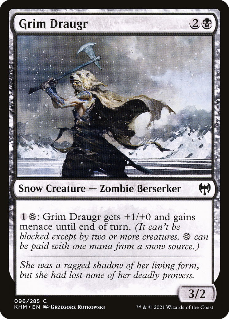 Image of Grim Draugr (KHM-096) - Kaldheim: (snow)