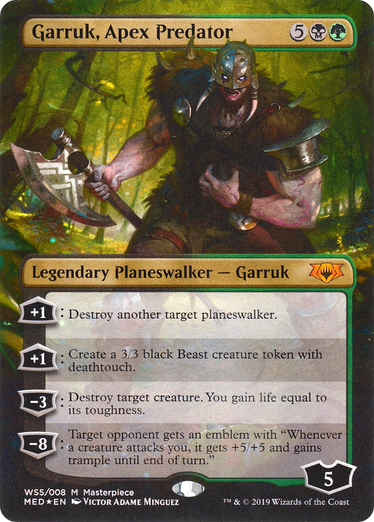 Image of Garruk, Apex Predator (MED3-WS5) - Mythic Edition (Borderless) Foil
