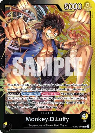 Image of Monkey.D.Luffy (003) (ST13-003) - Ultra Deck: The Three Brothers Foil