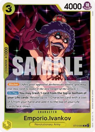 Image of Emporio.Ivankov (ST13-005) - Ultra Deck: The Three Brothers Foil