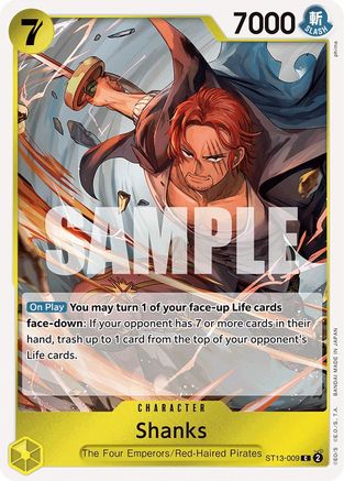 Image of Shanks (ST13-009) - Ultra Deck: The Three Brothers Foil