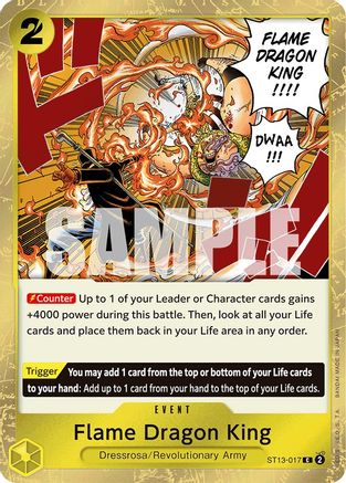 Image of Flame Dragon King (ST13-017) - Ultra Deck: The Three Brothers Foil