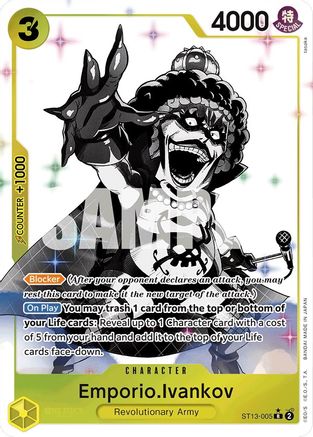Image of Emporio.Ivankov (Parallel) (ST13-005) - Ultra Deck: The Three Brothers Foil
