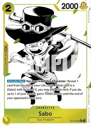 Image of Sabo (007) (Parallel) (ST13-007) - Ultra Deck: The Three Brothers Foil