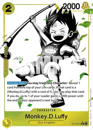 Image of Monkey.D.Luffy (014) (Parallel) (ST13-014) - Ultra Deck: The Three Brothers Foil
