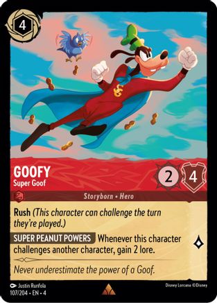 Image of Goofy - Super Goof (107/204) - Ursulas Return Cold Foil