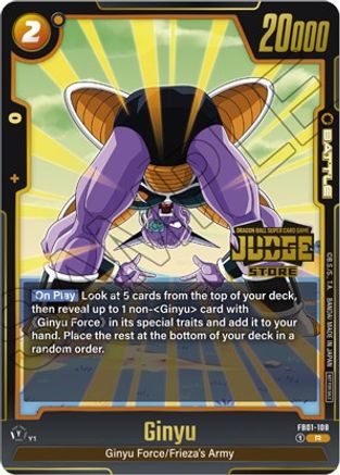 Image of Ginyu - FB01-108 (Judge Pack (Store Judge) 01) (FB01-108) - Tournament and Championship Promos Holofoil