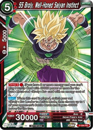 Image of SS Broly, Well-Honed Saiyan Instinct (Deluxe Pack 2024 Vol.1) (P-594) - Promotion Cards