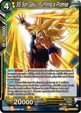 Image of SS Son Goku, Fulfilling a Promise (Deluxe Pack 2024 Vol.1) (P-597) - Promotion Cards