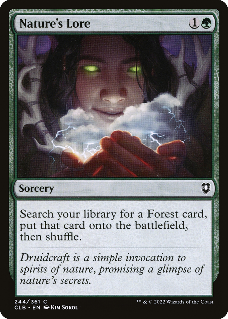 Image of Nature's Lore (CLB-244) - Commander Legends: Battle for Baldur's Gate Foil