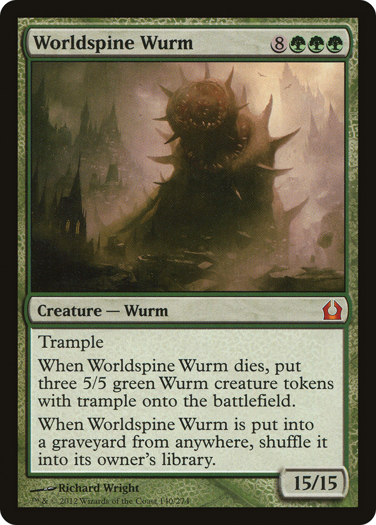 Image of Worldspine Wurm (RTR-140) - Return to Ravnica
