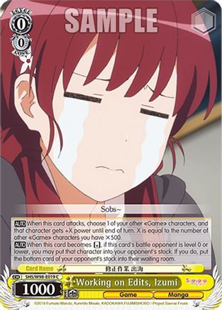 Image of Working on Edits, Izumi (SHS/W98-E019 C) - Saekano the Movie: Finale