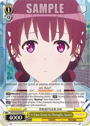 Image of A Face Deep in Thought, Izumi (SHS/W98-E023 C) - Saekano the Movie: Finale