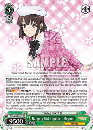 Image of Hanging Out Together, Megumi (SHS/W98-E032 RR) - Saekano the Movie: Finale