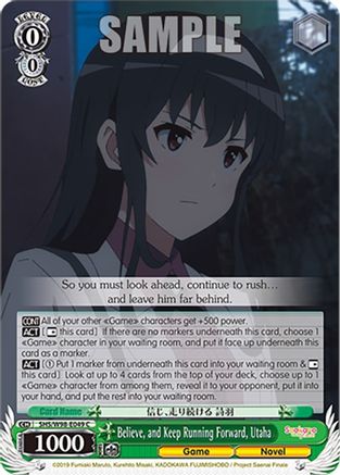 Image of Believe, and Keep Running Forward, Utaha (SHS/W98-E049 C) - Saekano the Movie: Finale