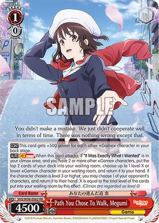 Image of Path You Chose To Walk, Megumi (SHS/W98-E062 RR) - Saekano the Movie: Finale