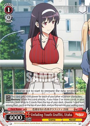 Image of Unfading Youth Graffiti, Utaha (SHS/W98-E065 R) - Saekano the Movie: Finale