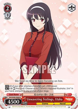 Image of Unwavering Feelings, Utaha (SHS/W98-E066 R) - Saekano the Movie: Finale
