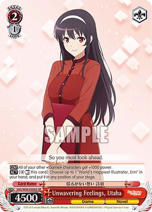 Image of Unwavering Feelings, Utaha (SR) (SHS/W98-E066S SR) - Saekano the Movie: Finale
