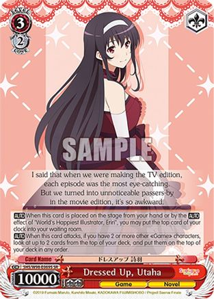 Image of Dressed Up, Utaha (SR) (SHS/W98-E069S SR) - Saekano the Movie: Finale