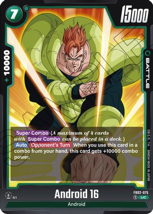 Image of Android 16 (FB02-075) - Blazing Aura