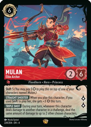 Image of Mulan - Elite Archer (224/204) (224/204) - Illumineers Quest Deep Trouble Cold Foil