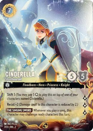 Image of Cinderella - Stouthearted (3) - Disney Lorcana Promo Cards Holofoil