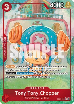 Image of Tony Tony.Chopper (Alternate Art) (EB01-006) - Extra Booster: Memorial Collection Foil