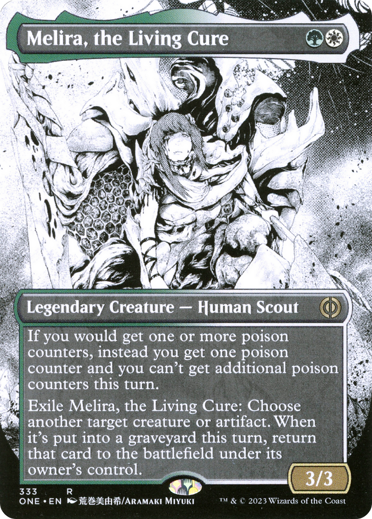 Image of Melira, the Living Cure (Borderless) (ONE-333) - Phyrexia: All Will Be One: (Showcase) (Borderless) Foil
