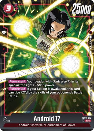 Image of Android 17 - FB02-015 (FB02-015) - Blazing Aura Holofoil