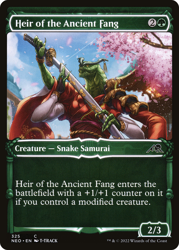 Image of Heir of the Ancient Fang (Showcase) (NEO-325) - Kamigawa: Neon Dynasty: (Showcase) Foil