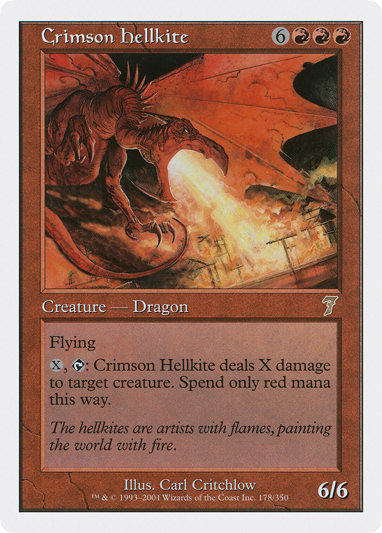 Image of Crimson Hellkite (7ED-178) - 7th Edition Foil