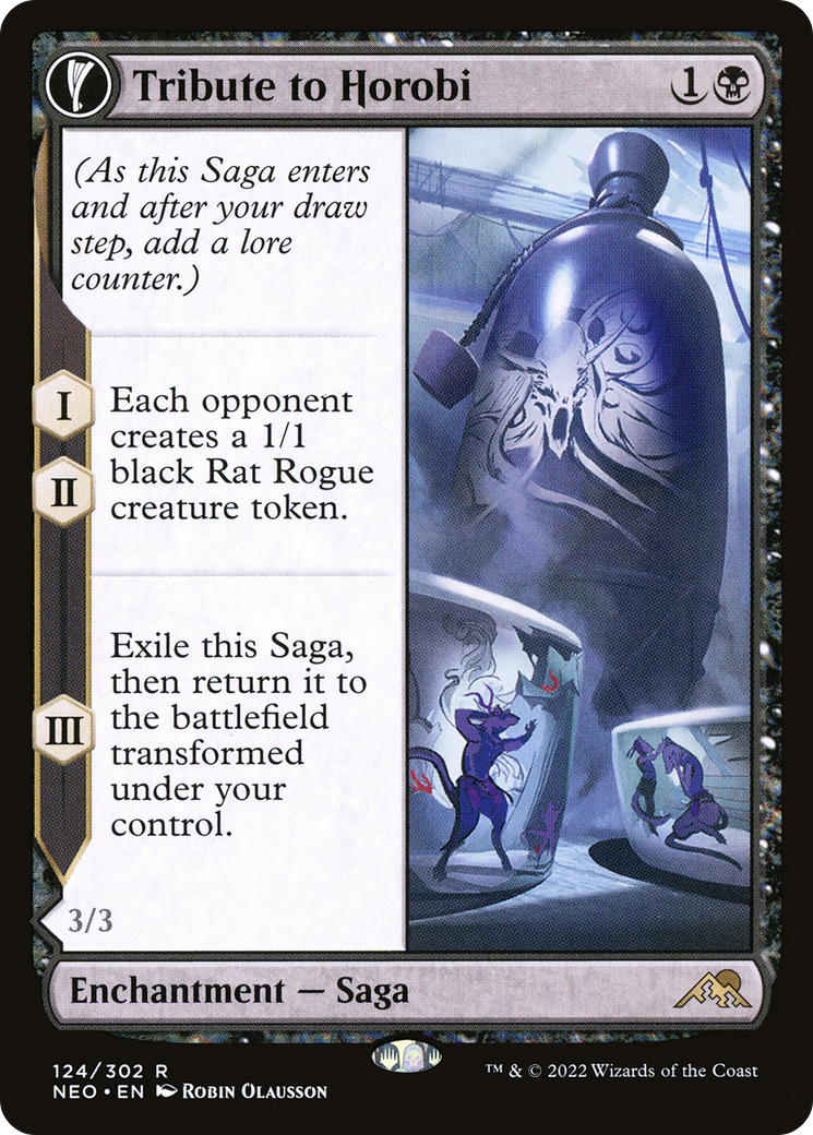 Image of Tribute to Horobi (NEO-124) - Kamigawa: Neon Dynasty: (fandfc, enchantment)