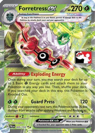 Image of Forretress ex 005/193  - Holofoil Prize Pack Series Cards - Double Rare