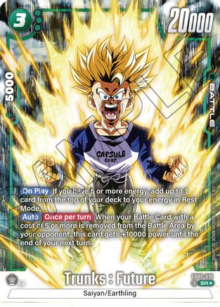 Image of Trunks : Future - FB02-091 (Alternate Art) (FB02-091) - Blazing Aura Holofoil