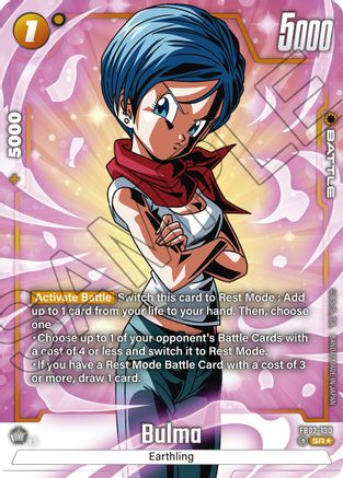 Image of Bulma - FB02-130 (Alternate Art) (FB02-130) - Blazing Aura Holofoil