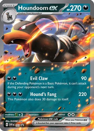 Image of Houndoom ex 103  - Holofoil SV Scarlet & Violet Promo Cards - Promo