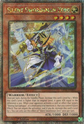 Image of Silent Swordsman Zero (Quarter Century Secret Rare) (LEDE-EN002) - Legacy of Destruction 1st Edition