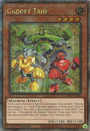 Image of Gadget Trio (Quarter Century Secret Rare) (LEDE-EN004) - Legacy of Destruction 1st Edition