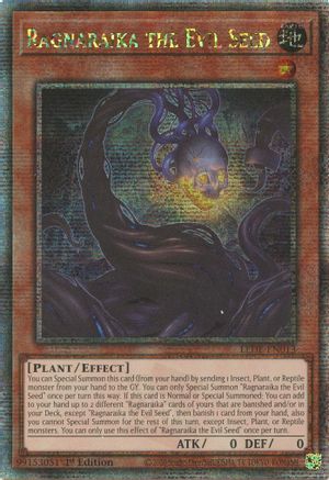 Image of Ragnaraika the Evil Seed (Quarter Century Secret Rare) (LEDE-EN013) - Legacy of Destruction 1st Edition