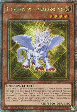 Image of Lightsworn Dragonling (Quarter Century Secret Rare) (LEDE-EN023) - Legacy of Destruction 1st Edition