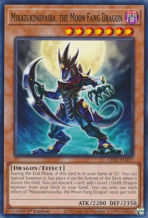 Image of Mikazukinoyaiba, the Moon Fang Dragon (LEDE-EN027) - Legacy of Destruction 1st Edition