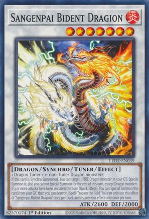Image of Sangenpai Bident Dragion (LEDE-EN039) - Legacy of Destruction 1st Edition