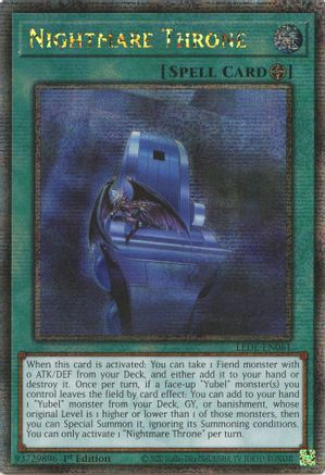 Image of Nightmare Throne (Quarter Century Secret Rare) (LEDE-EN061) - Legacy of Destruction 1st Edition