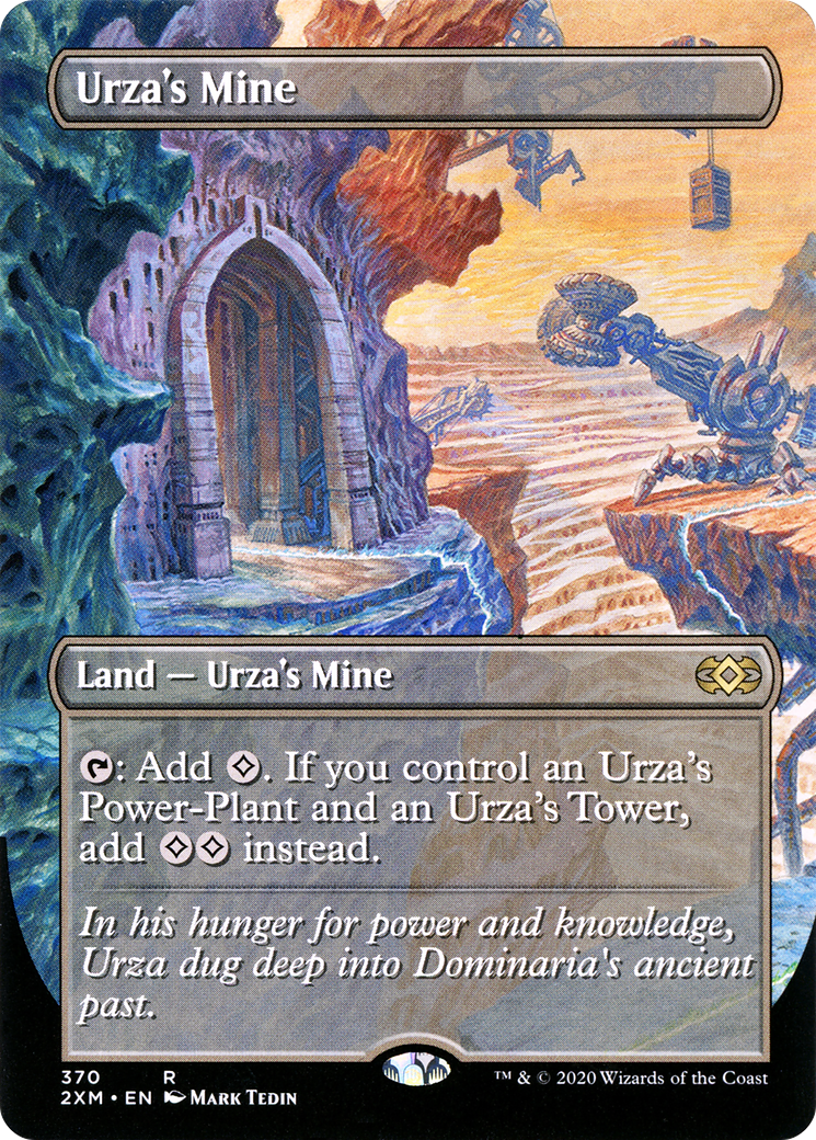 Image of Urza's Mine (Borderless) (2XM-370) - Double Masters (Borderless) Foil