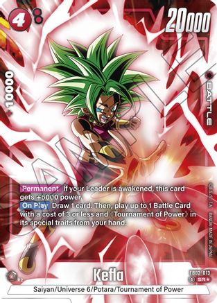 Image of Kefla - FB02-013 (Alternate Art) (FB02-013) - Blazing Aura Holofoil
