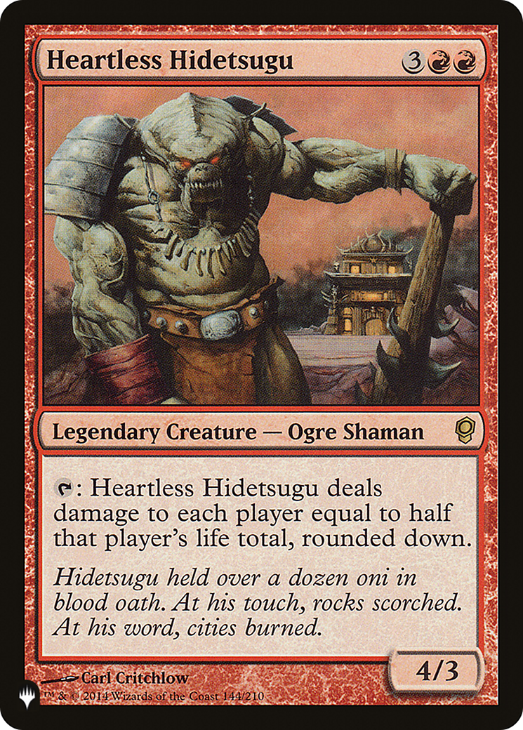 Image of Heartless Hidetsugu (LIST-144/210) - The List
