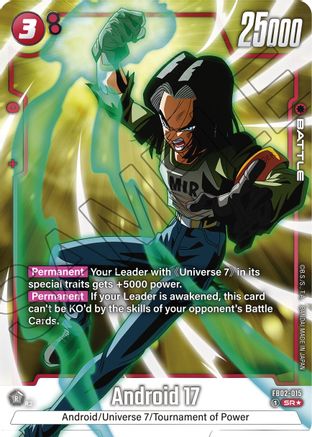 Image of Android 17 - FB02-015 (Alternate Art) (FB02-015) - Blazing Aura Holofoil